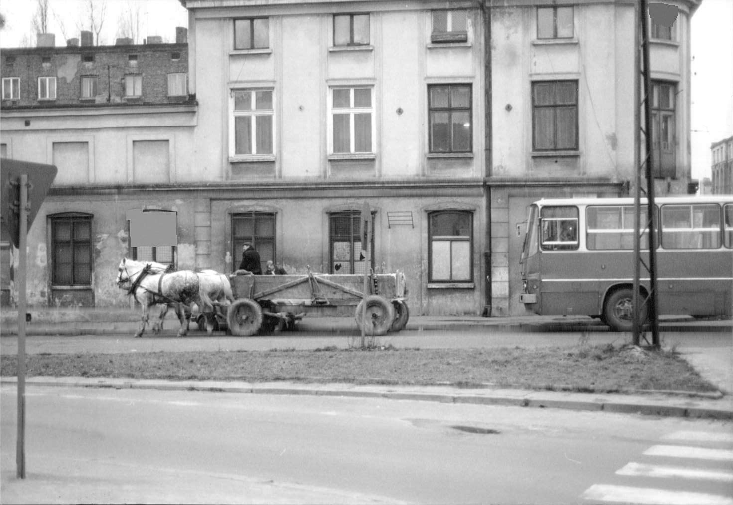 Street scene, Łódź, 1989
